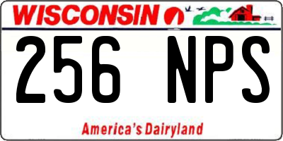 WI license plate 256NPS