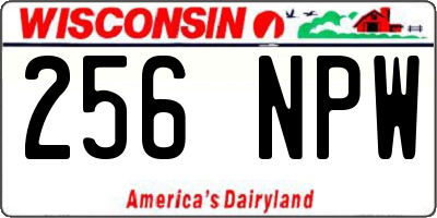 WI license plate 256NPW