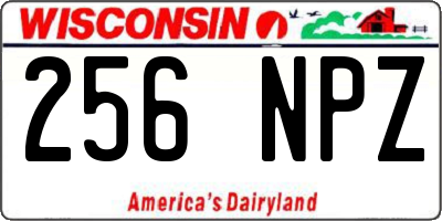 WI license plate 256NPZ