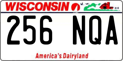 WI license plate 256NQA