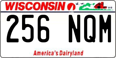 WI license plate 256NQM