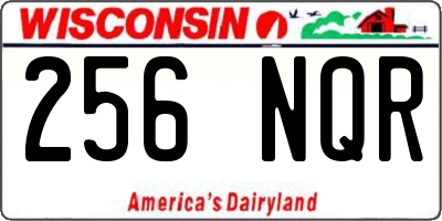 WI license plate 256NQR