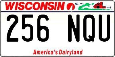 WI license plate 256NQU