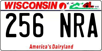 WI license plate 256NRA