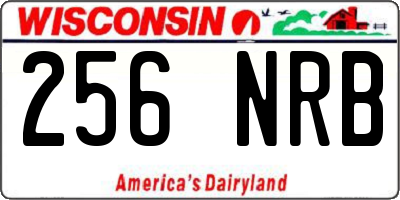 WI license plate 256NRB