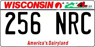 WI license plate 256NRC