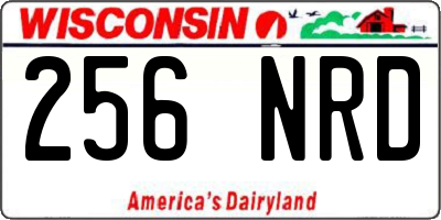 WI license plate 256NRD