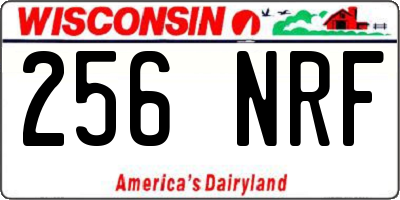 WI license plate 256NRF