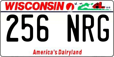 WI license plate 256NRG
