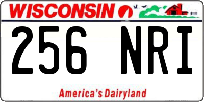 WI license plate 256NRI