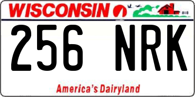 WI license plate 256NRK