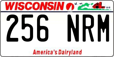 WI license plate 256NRM