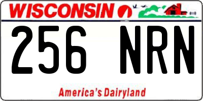WI license plate 256NRN