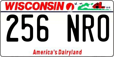 WI license plate 256NRO