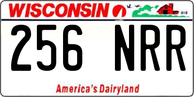 WI license plate 256NRR