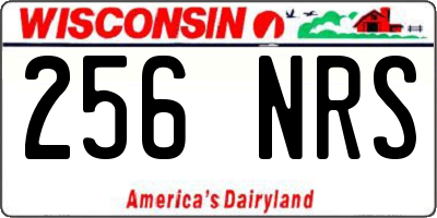 WI license plate 256NRS
