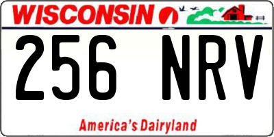 WI license plate 256NRV