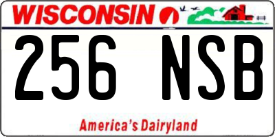 WI license plate 256NSB