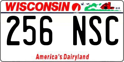 WI license plate 256NSC