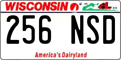 WI license plate 256NSD