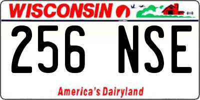 WI license plate 256NSE