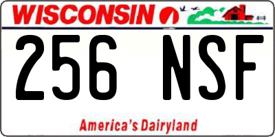 WI license plate 256NSF