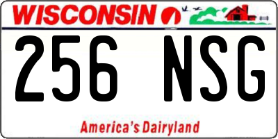 WI license plate 256NSG