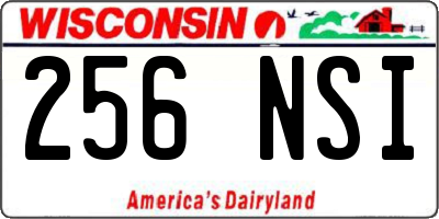 WI license plate 256NSI