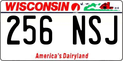 WI license plate 256NSJ