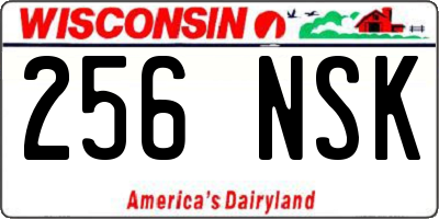 WI license plate 256NSK