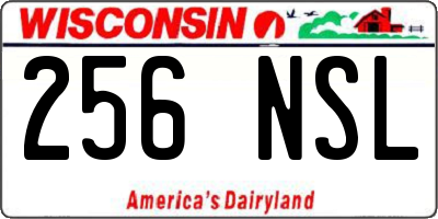 WI license plate 256NSL
