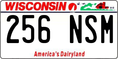 WI license plate 256NSM