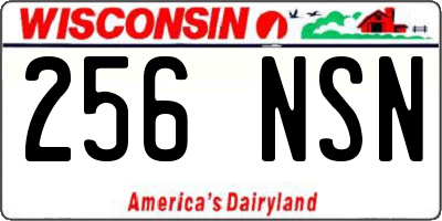 WI license plate 256NSN