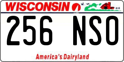 WI license plate 256NSO