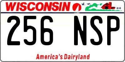 WI license plate 256NSP