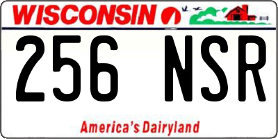 WI license plate 256NSR
