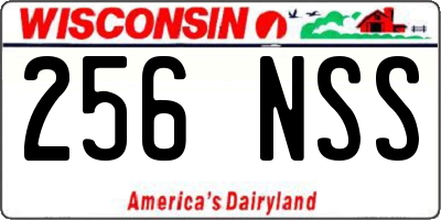 WI license plate 256NSS