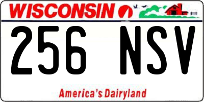 WI license plate 256NSV