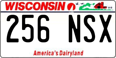 WI license plate 256NSX