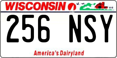 WI license plate 256NSY
