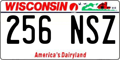 WI license plate 256NSZ