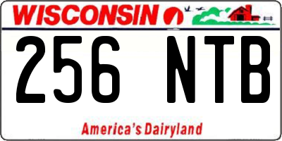 WI license plate 256NTB