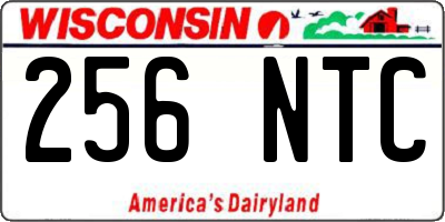 WI license plate 256NTC
