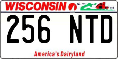 WI license plate 256NTD
