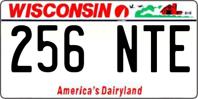 WI license plate 256NTE