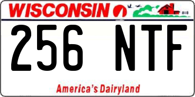WI license plate 256NTF