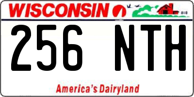 WI license plate 256NTH