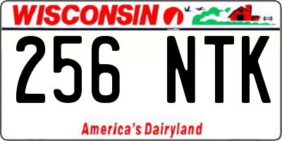 WI license plate 256NTK