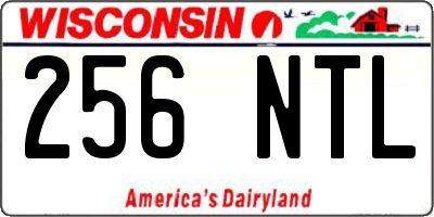 WI license plate 256NTL