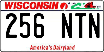 WI license plate 256NTN
